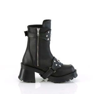 Vegano tacco spesso 7 cm DemoniaCult BRATTY-56 stivaletti con tacco chunky