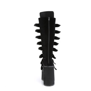 Velluto 14 cm SWING-815 stivali alternative con la suola spessa e fibbie neri