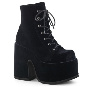 Velvet 13 cm CAMEL-203 chunky demonia ankle boots platform