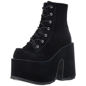 Velvet 13 cm CAMEL-203 chunky demonia ankle boots platform
