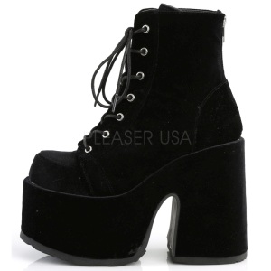 Velvet 13 cm CAMEL-203 chunky demonia ankle boots platform