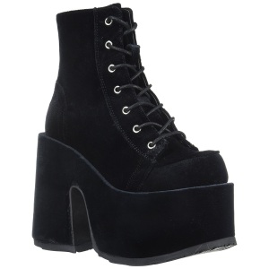 Velvet 13 cm CAMEL-203 chunky demonia ankle boots platform