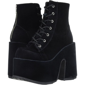 Velvet 13 cm CAMEL-203 chunky demonia ankle boots platform