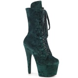 Velvet 18 cm ADORE-1045VEL Green ankle boots high heels