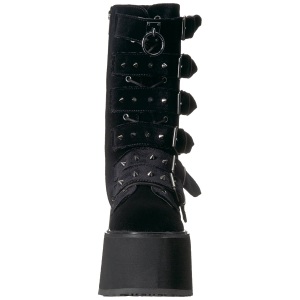 Velvet 9 cm DAMNED-225 womens buckle boots with platform