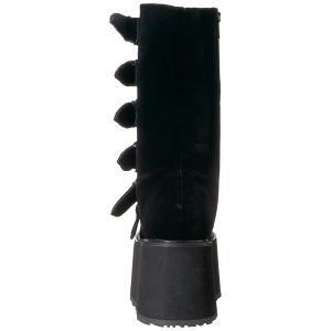 Velvet 9 cm DAMNED-225 womens buckle boots with platform