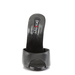 Vera pelle 15 cm DOMINA-101 ciabatte tacchi altissimi da uomo