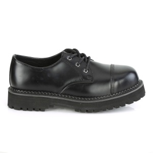 Vera pelle RIOT-03 scarpe demonia unisex - scarpe anfibi punta in acciaio punk