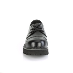 Vera pelle RIOT-03 scarpe demonia unisex - scarpe anfibi punta in acciaio punk