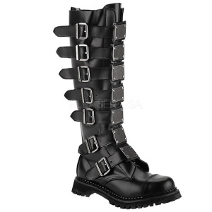 Vera pelle RIOT-21MP stivali punta in acciaio demonia - stivali anfibi uomo