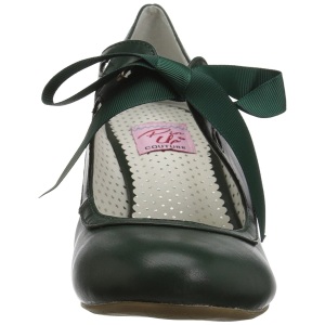 Verde 6,5 cm WIGGLE-32 retro vintage scarpe dcollet maryjane tacco spesso