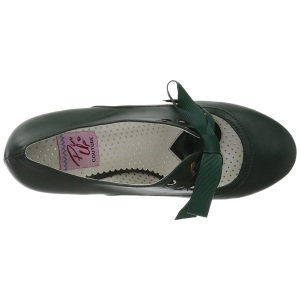Verde 6,5 cm WIGGLE-32 retro vintage scarpe dcollet maryjane tacco spesso