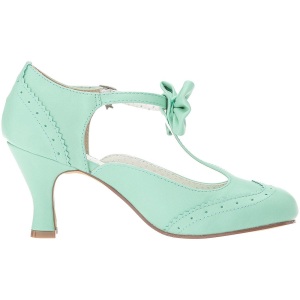 Verde 7,5 cm retro vintage FLAPPER-11 Pinup scarpe dcollet con tacchi bassi