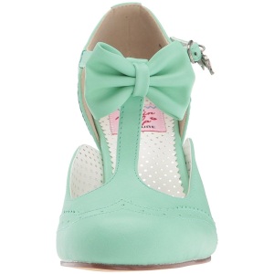 Verde 7,5 cm retro vintage FLAPPER-11 Pinup scarpe dcollet con tacchi bassi