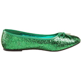 Verde STAR-16G scintillare scarpe ballerine donna basse