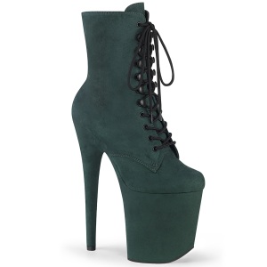 Verde faux suede 20 cm FLAMINGO-1020FS2 stivaletti da pole dance