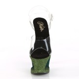 Verde scintillare 18 cm Pleaser MOON-708OMBRE scarpe da cubista e spogliarellista
