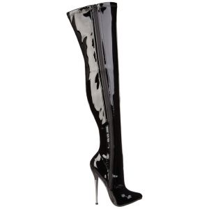 Vernice 16 cm DAGGER-3000 Overknees Stivali Alti Lunghi