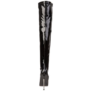 Vernice 16 cm DAGGER-3000 Overknees Stivali Alti Lunghi