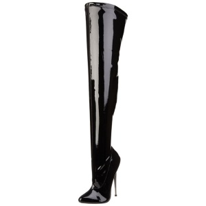 Vernice 16 cm DAGGER-3000 Overknees Stivali Alti Lunghi
