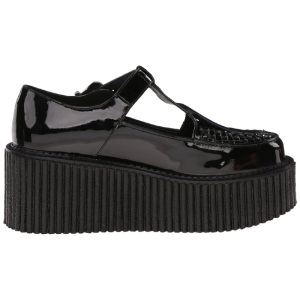 Vernice CREEPER-214 Scarpe Creepers da Donna Plateau