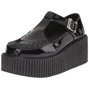 Vernice CREEPER-214 Scarpe Creepers da Donna Plateau