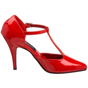 Verniciata 10 cm VANITY-415 scarpe dcollet cinturino a t rosse