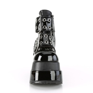 Verniciata 11,5 cm BEAR-104 stivaletti demonia con plateau neri