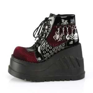Verniciata 12 cm STOMP-18 lolita stivaletti con zeppa plateau