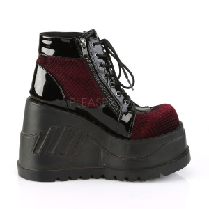 Verniciata 12 cm STOMP-18 lolita stivaletti con zeppa plateau