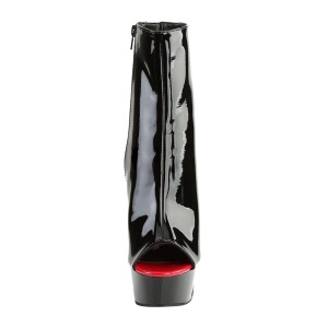 Verniciata 15 cm DELIGHT-1025 stivaletti spuntate tacco altissime