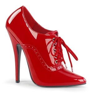 Verniciata 15 cm DOMINA-460 scarpe d�collet� oxford stringate rosso