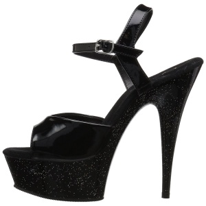 Verniciata 15 cm Pleaser DELIGHT-609MG scintillare sandali con tacco