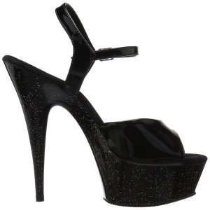 Verniciata 15 cm Pleaser DELIGHT-609MG scintillare sandali con tacco