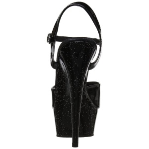 Verniciata 15 cm Pleaser DELIGHT-609MG scintillare sandali con tacco