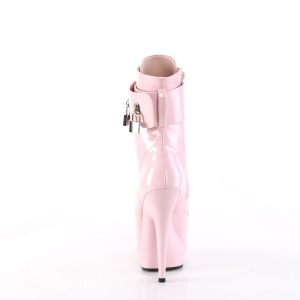Verniciata 15 cm SULTRY-1023 feticcio stivaletti con tacchi a spillo rosa