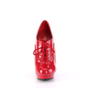Verniciata 15 cm SULTRY-660 stivaletti con la suola spessa rosso
