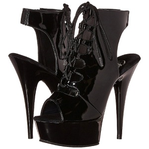 Verniciata 16 cm Pleaser DELIGHT-600-20 Plateau Stivaletti Donna