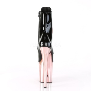 Verniciata 20 cm FLAMINGO-1020 Stivaletti da donna plateau cromo rosa