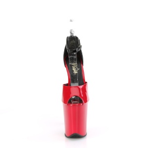 Verniciata 20 cm FLAMINGO-868 rosso scarpe pleaser con tacchi alti