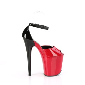 Verniciata 20 cm FLAMINGO-868 rosso scarpe pleaser con tacchi alti