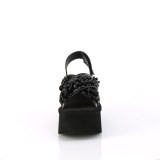 Verniciata 6,5 cm Demonia FUNN-12 sandali con plateau lolita emo