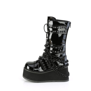 Verniciata 8,5 cm TRASHVILLE-138 stivali demonia unisex - stivali plateau