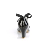 Verniciata Nero 6,5 cm WIGGLE-32 retro vintage scarpe décolleté maryjane tacco spesso