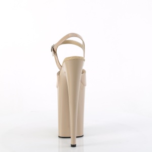 Verniciata beige 23 cm INFINITY-909 tacchi estremi - scarpe tacco pi plateau alto