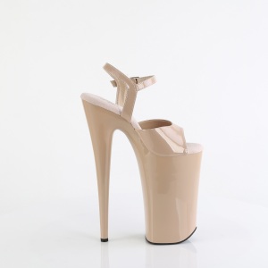 Verniciata beige 25,5 cm BEYOND-009 tacchi estremi - scarpe tacco pi plateau alto