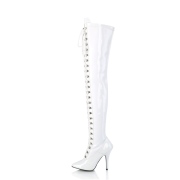 Verniciata bianchi 13 cm SEDUCE-3024 stivali alti sopra il ginocchio da uomo