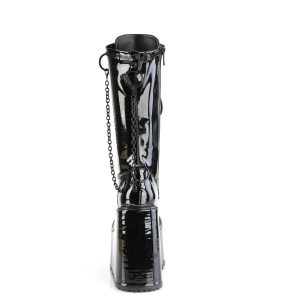 Verniciata nere 14 cm SWING-150 stivali cyberpunk con plateau