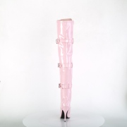 Verniciata rosa 13 cm SEDUCE-3028 stivali sopra il ginocchio con lacci