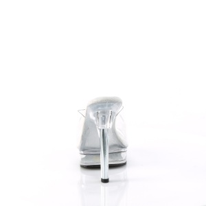 Vinile 13,5 cm MAJESTY-501 ciabatta tacco alto trasparenti